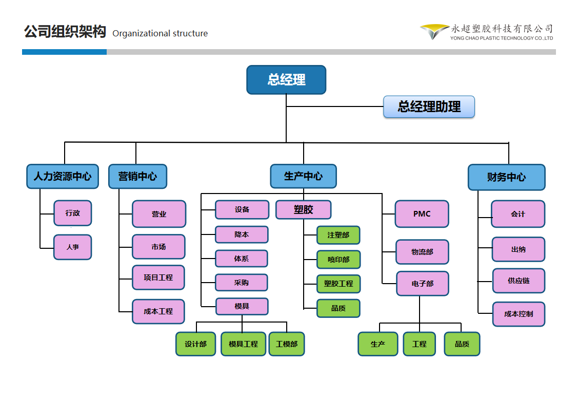 东莞永超塑胶科技公司组织架构